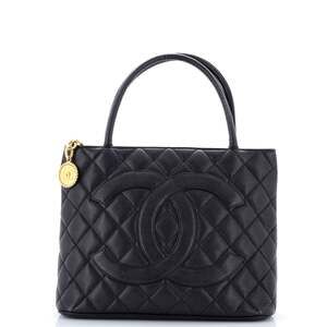 Chanel Medallion Tote Quilted Caviar #242221C21B